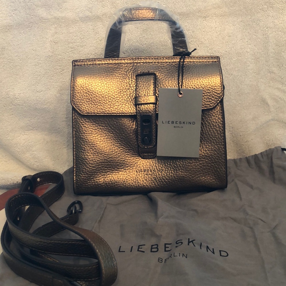 Liebekind Sioux beige, metallic, heavy pebble, brand new purse